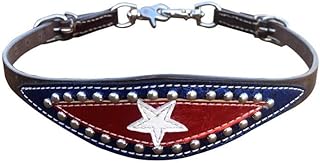 Showman Leather Wither Strap w/ Patriotic Design