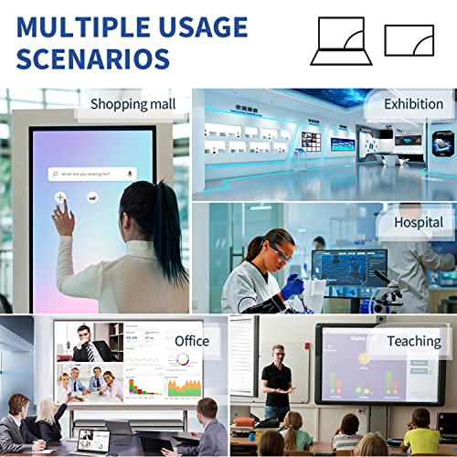 Image of 65 inch Capacitive Multi-Touch Screen Industrial Monitor, 16:9 Display 4K, Built-in Speakers, USB, VGA, DP & HD-MI Ports, Digital Signage Displays and Player for Advertising