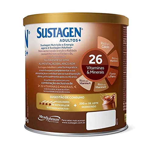 Complemento Alimentar Sustagen Adultos+ Sabor Chocolate - Lata 400G, Sustagen N&E, 400G