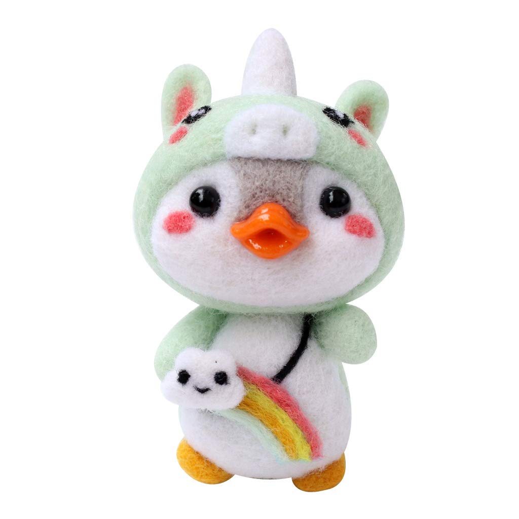 CHBC Animal Penguin Needle Felting Kits Wool Felt Craft DIY Unfinished Poked Set Handcraft Kit for Needle
