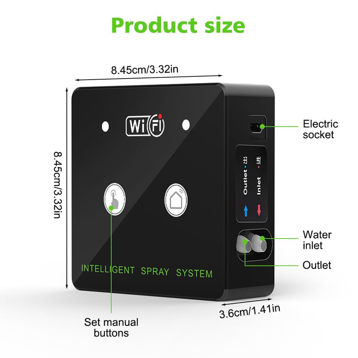 Sistema de nebulización temporizada con tanque de selva tropical con wifi ajustable de 360°, caja para tortugas trepadoras pulverizador automático