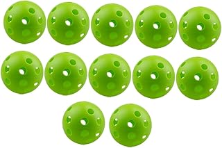 Garneck 12Pcs Bola De Golfe Bolas Esportivas Bolas Leves Bolas De Fluxo De Ar Bolas De Prática Bolas De Golfe Internas Bolas Ocas Interior Pe Plástico Verde Ferramenta Auxiliar Bolas De