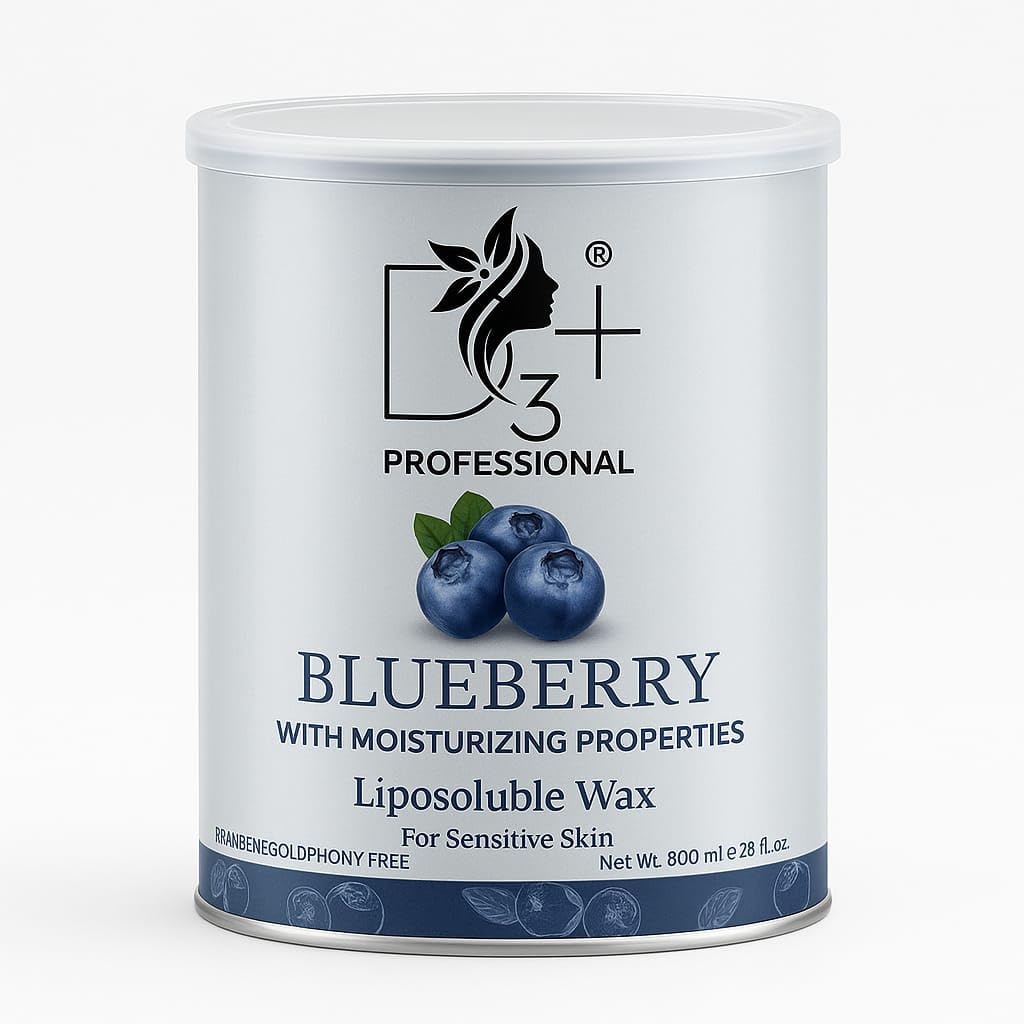 D3+ Blueberry Liposoluble Wax for Sensitive Skin with Moisturising Properties, 800 ml (Medium, Blueberry)-image-3