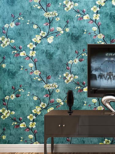 Papel pintado de flores autoadhesivo de 45x500cm vinilo impermeable para muebles 5