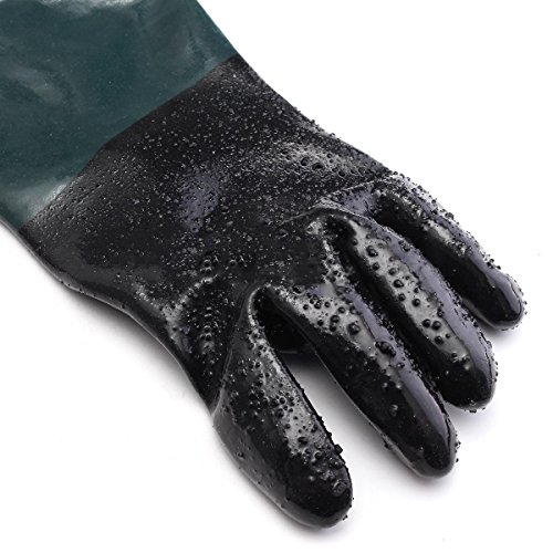 Jewboer 23.6" Rubber Sandblast Cabinet Gloves,Sandblasting Sand Blaster Gloves For Sandblaster Blast Abrasive Cabinet #TOP5