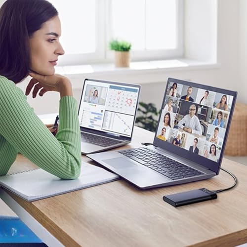 Image of 1TB External Portable Hard Drive 3.0 and C-Type Compatible with Windows 2 Years Warranty