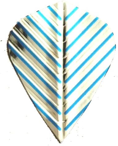 25 Sets #3314 AmeriThon Silver/Blue Feathery Embossed Dart Flights