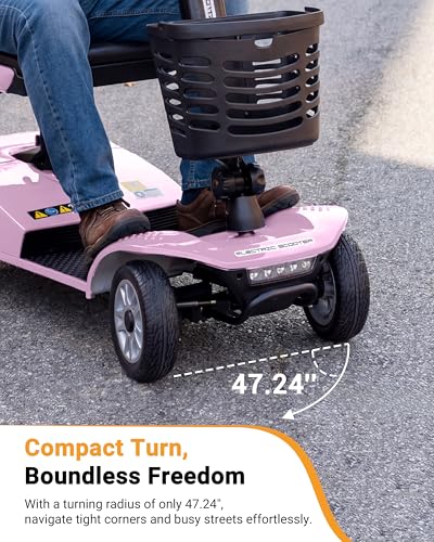 Image of Heavy Duty Mobility Scooter 400 LB Capacity, Electric Scooter for Adults with Adjustable Seat, Powered Mobility Scooters for Seniors, 20 Mile Range