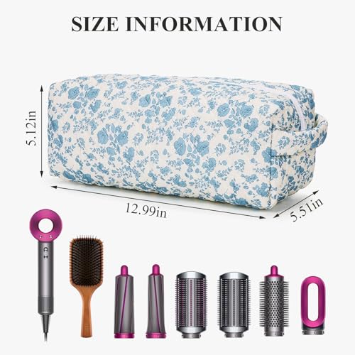 HiTotes Hair Tools Travel Bag Compatible with Dyson Airwrap Cute Quilted Travel Case for Shark Flexstyle Multi Compartments Hair Tools Organizer - image 4