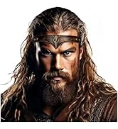 L'VOW Viking Leather Headband Adjustable Medieval Headpiece LARP Costume Renaissance Pirate Cospl...
