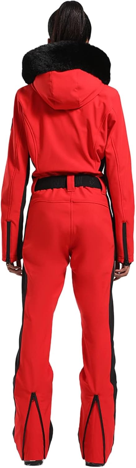 GSOU SNOW Womens Ski Suit One Piece Snowsuit Snowboard Slim Insulated Jumpsuit Jacket Waterproof Windproof for Outdoor Sports - Image 2