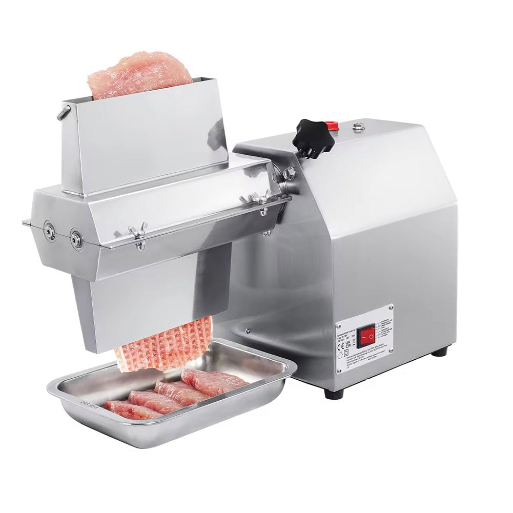 Elektrischer Fleischklopfer, robustes 304 Edelstahl-Werkzeug mit Reinigungsbürste, Fleischzange und Tablett für Steak, Huhn, Geflügel, Rindfleisch