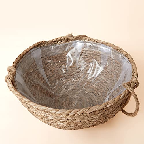 La Jolie Muse Natural Seagrass Hanging Planter Basket Set thumb #4