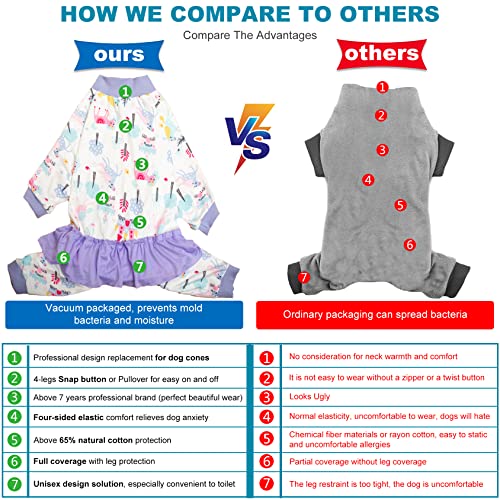 Lovinpet Dog Onesies For Extra Large Dogs - Dog Onesie, Uv Protection, Post Surgery Recovery Shirt,Lightweight Stretchable Fabric, Fairytale Print, Undershirt For Dog Dresses,Purple Xl #TOP5