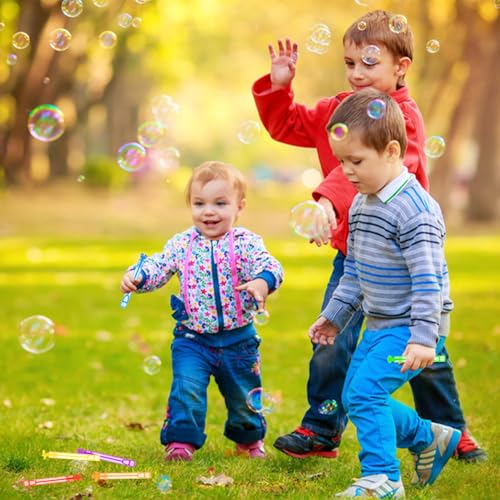 Miniatura 7 de Suloli 24 Piezas Mini Pompas De Jabón En 6 Colores Pompas De Jabon Niños Burbuja Varita De Burbujas Para Cumpleaños Infantiles, Bodas, Halloween Exteriores Juguetes Para Niños