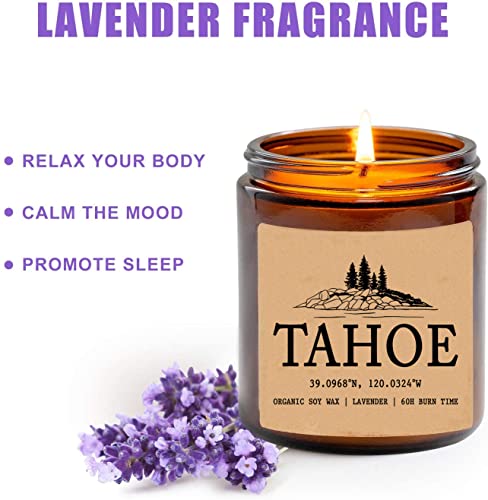 Lake Tahoe - California Scented Candle - Organic Soy Wax - Gift For Her - Gift For Him - New Home Gifts - Birthday Gift For Friend - National Park Gifts - State Candles #TOP1