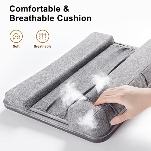 Lap Desk Laptop Bed Table: Computer Lapdesk With Soft Pillow And Storage Bag - Padded Lap Work Tray And Gaming Desk On Bed - Wood Wide Writing Tray For Home Office - Fits Up To 15.6 Inch Laptop #TOP2