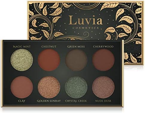 Luvia paleta cieni do powiek, matowe i błyszczące: Vegan Hidden Forest Eyeshadow, zrównoważone kosmetyki, wolne od mikroplastiku i substancji zapachowych