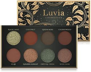 Luvia paleta cieni do powiek, matowe i błyszczące: Vegan Hidden Forest Eyeshadow, zrównoważone kosmetyki, wolne od mikroplastiku i substancji zapachowych
