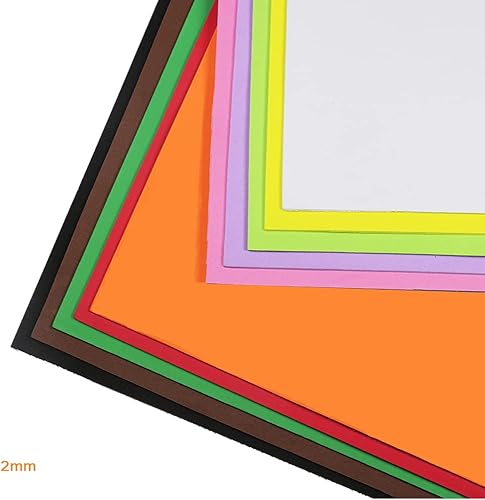 Miniatura 2 de Juego de 10 mejores colores de 0.039 in, 0.079 in, 0.118 in, hoja de espuma para atado de moscas, verde chartreuse, naranja, flotante, mosca, tolva,