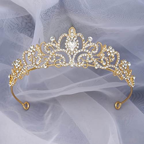 CIEHER Gold Tiara Crowns for Women Girls Princess Crown Tiaras for Women Tiaras for Girls Bridal Wedding Prom Quinceanera Birthday Crown Christmas Crown Gifts Hair Accessories for Women Girls