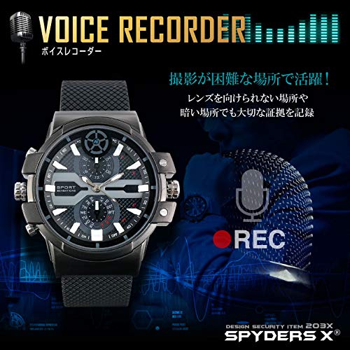Amazon.co.jp: スパイダーズX 小型カメラ 腕時計型カメラ 防犯カメラ