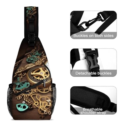 Bolso de bandolera deportivo Steampunk para senderismo miniatura 3