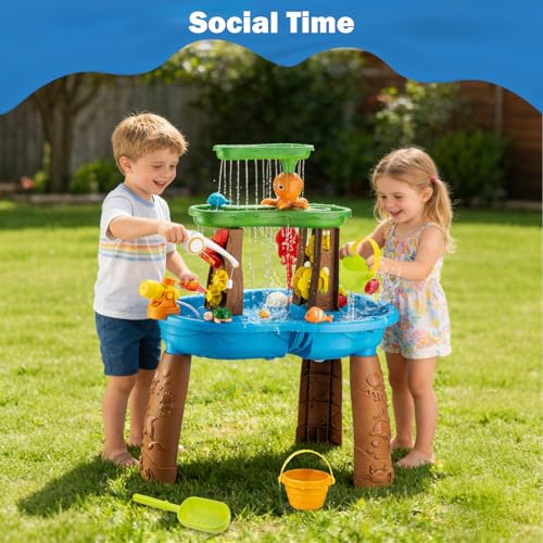 image for ZACEAC Water Table for Toddlers 3-5 Outdoor Toys for Kids Ages 4-8 3-T
