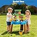 ZACEAC Water Table for Toddlers 3-5 Outdoor Toys for Kids Ages 4-8 3-Tier Kids Sand Water Tables with Fishing Game Set Activity Sensory Table Summer Gift Beach Outside Toys for Toddler Boys