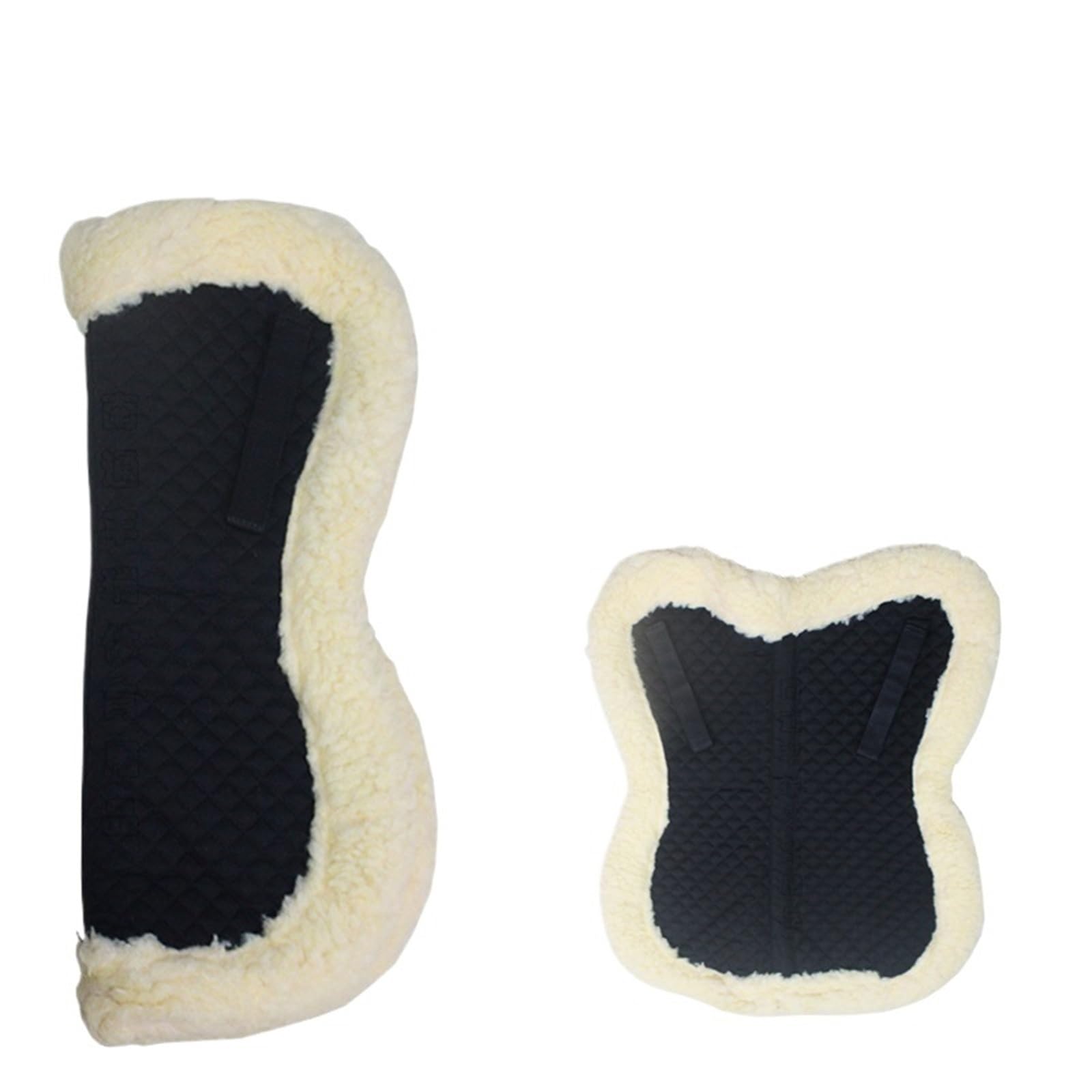 Mantilla para Caballo Almohadilla for silla de montar caballo felpa lana, cojín grueso absorbente el sudor, almohadillas competición ecuestre(White)