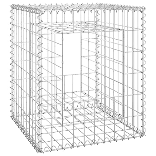 Poteaux à panier de gabion 2 pcs 50x50x60 cm Fer