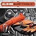 King Kong Magnetics 400 lbs Pulling Force Magnet Fishing Kit - 2.36 inch Strong Neodymium Fishing Magnets-Gloves, Nylon Rope, Thread Locker & Carabiners Included