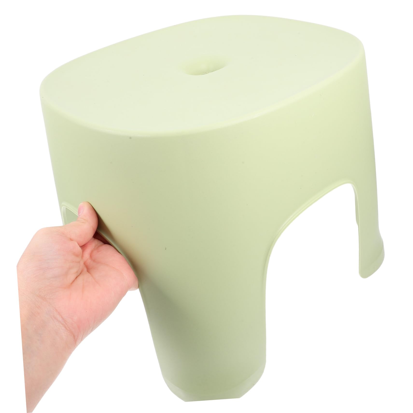 Toilettenhocker Einstufiger Fußhocker aus PVC in Hellgrün