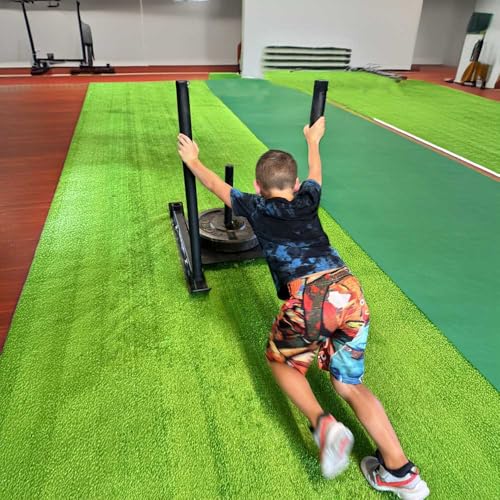 Yescom Sports Sled Strips Turf Gym Turf Flooring for Weight Sled Push Gym Equipment Outdoor Indoor Use 65'x5'(325 Sq.Ft) 0.4" H