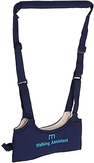 Baby Walking Harness, Absorbent Kids Walker Helper Skin Friendly Prevent Getting Lost Adjustable for Infant (Navy Blue)