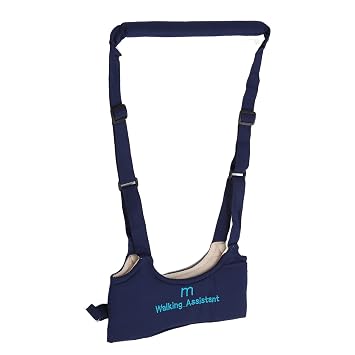 Baby Walking Harness, Absorbent Kids Walker Helper Skin Friendly Prevent Getting Lost Adjustable for Infant Navy Blue
