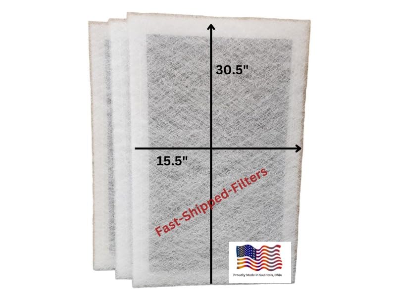 Fast-Shipped-Filters 3 Pack AC-RBC-3 Replacement Filters Designed to Fit with Dynamic SpacePak Air Cleaner White