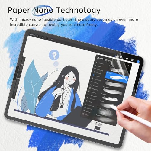 MOBDIK 2 Pack Paperfeel Screen Protector Compatible with iPad Pro 11 (2022&2021&2020&2018)/ iPad Air 5th & Air 4th Generation(10.9 Inch), Crafted for Natural Writing, Anti Glare, Easy Installation by MOBDIK - Image 4