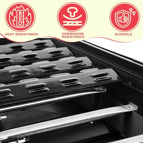 DcYourHome Heat Plate Replacement Parts for Select Outdoor Gourmet Gas Grill Models, for Royal Gourmet 8-Burner Gas Grill, Outdoor Gourmet Parts FSOGBG3002, FSOGBG3000, FSOGBG1203, Porcelain Steel