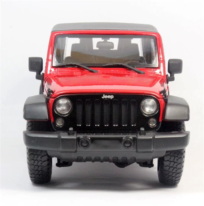 Modelo prearmado Jeep Wrangler 2014 Rojo 1:18 miniatura 2