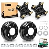 Golf Cart Heavy Duty Split Brake Drum and Rear Wheel Hub Assembly for EZGO TXT Electric Golf Carts 1982-up 19186-G1 615604