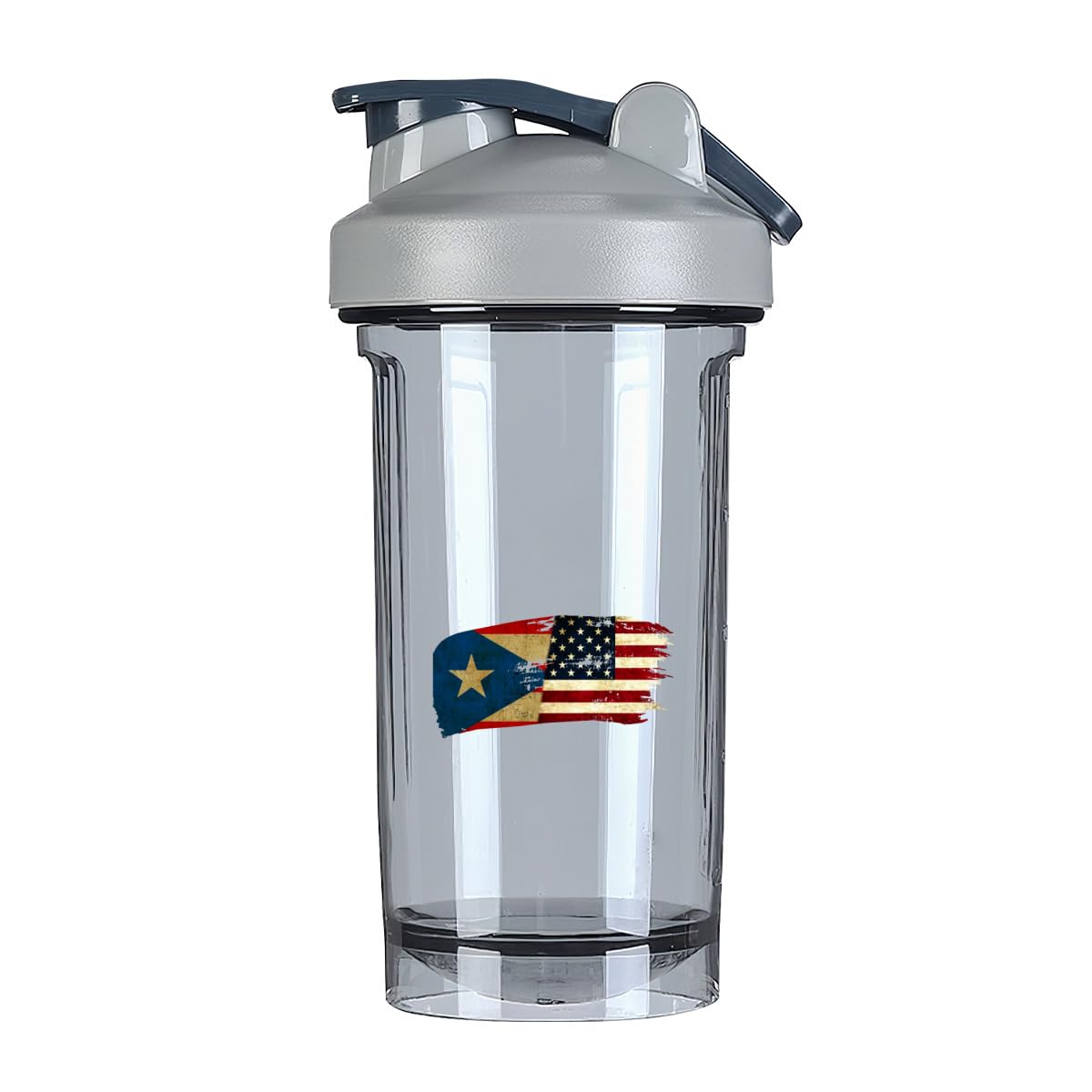 Porto Rico America Flag 18 Ounce Shaker Cup,Fashion Theme Pattern Shaker Bottle Leak-proof Workout Shake Bottles 500ML/18 oz Perfect for Pre Workout