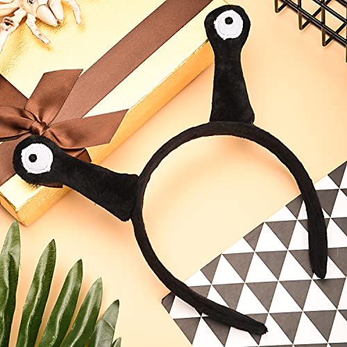 Lezevn 2 Pieces Snail Antenna Plush Headband Snail Costume Accessories Masquerade Party Cosplay Fancy Dress Photo Props - Image 2