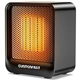 Electric Space Heater, Lightweight PTC Ceramic Fast Heating Desk Heater for Office, Bathroom Portable Mini Personal Heater with Overheating Tip-Over Protection for Office Desk, Camping, Indoor Use