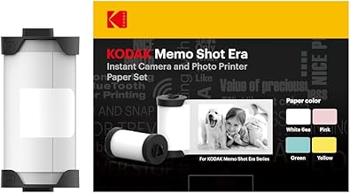 KODAK Memo Shot ERA Refill Photo Label : 9 Roll Refill for Instant Digital Camera and Photo Label Printer