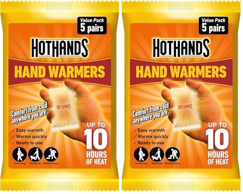 HOTHANDS Unisex's 372-3970 Hand Warmers, Clear, 5 Pairs,Transparent (Pack of 2) option