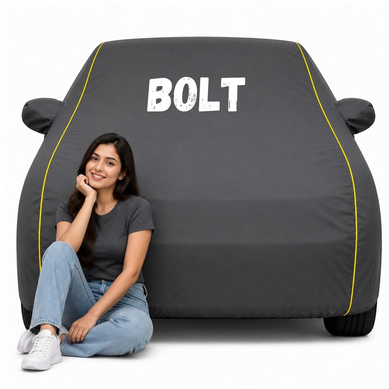 Image of Perfect Grey 100% Waterproof Bolt Car Cover for Dust & Rain, Compatible with All Models of Bolt Car Body Cover, Comes with Bird Droppings, Scratch, UV and Paint Protection