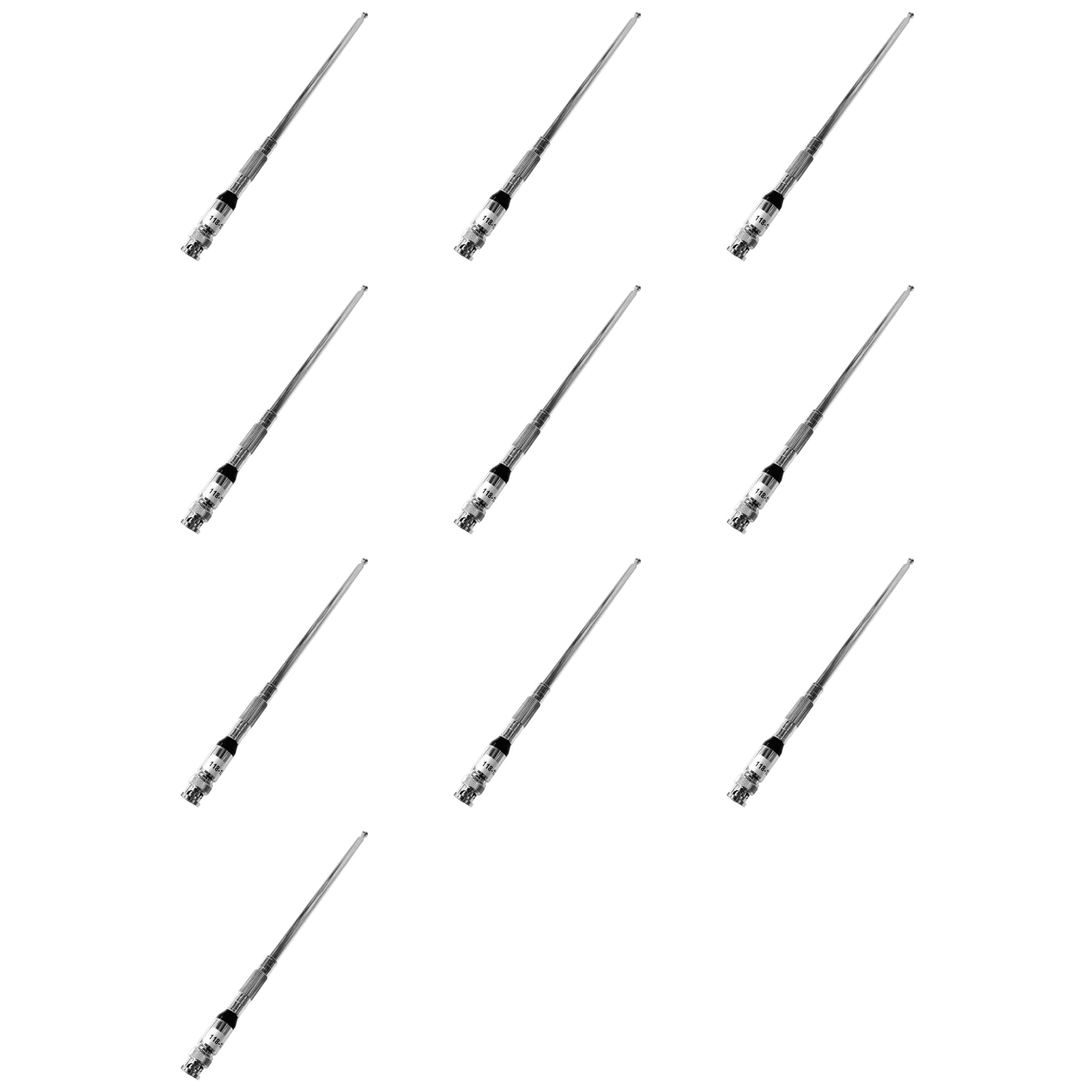 10X Antena Telescópica BNC de 118-136 MHz, Antena de Banda Aérea de Alta Ganancia para Frecuencias de Aviación TH-28A, TH-48A y TH-78A