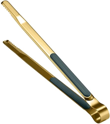Miniatura 2 de Pinzas para servir alimentos para bufé, pinzas de acero inoxidable dorado, pinzas para servidor, barbacoa, parrilla, paquete de 5