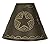 4" x 10" x 8" Punched Tin Star Lamp Shade in Rustic Brown